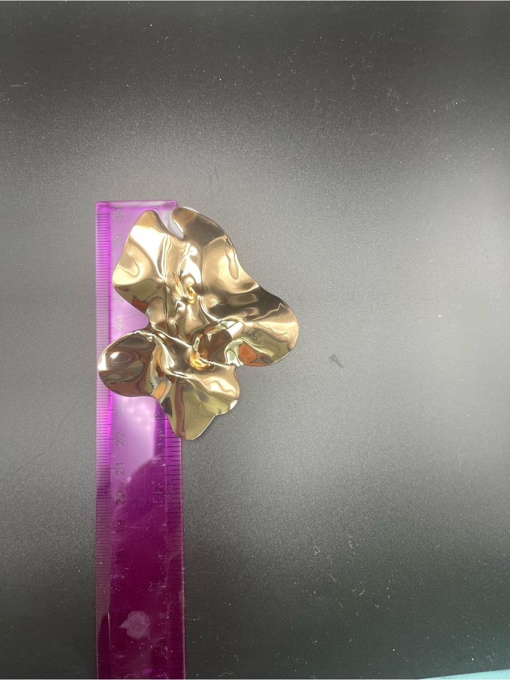 Gold Floral Statement Earrings - Women Accessories - Picture 5 of 5